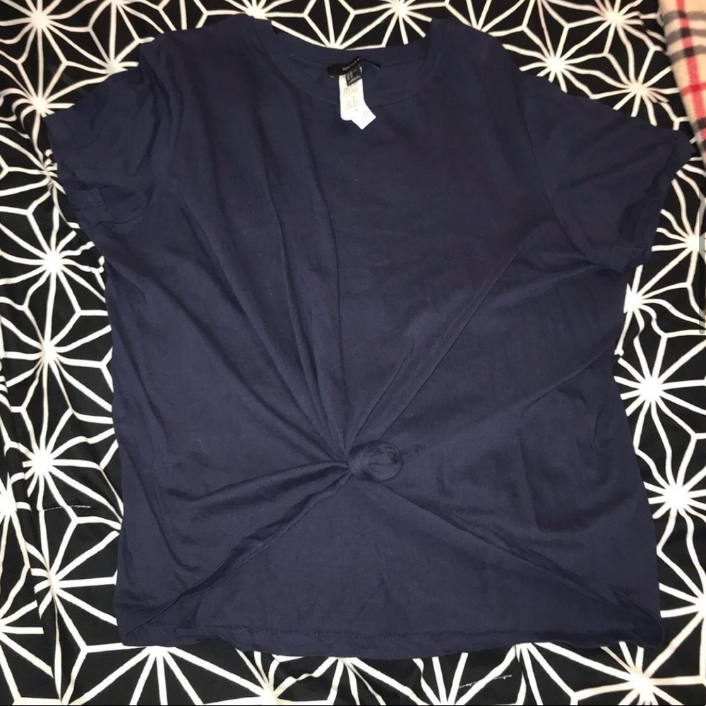 Navy Blue Tied T-Shirt
